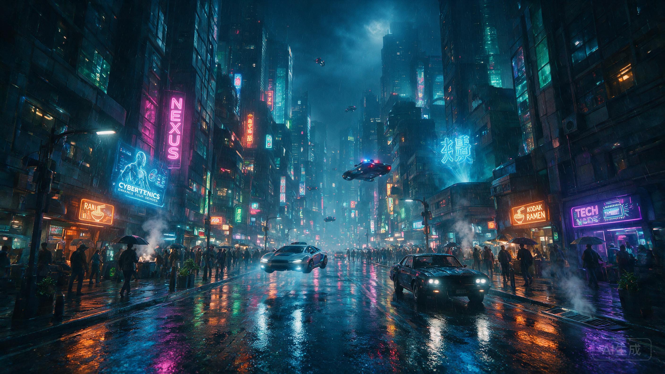 A swirling vortex of neon colors, cyan and magenta, with geometric shards of light floating in a dark void, dynamic motion blur, high contrast, digital art, surreal composition